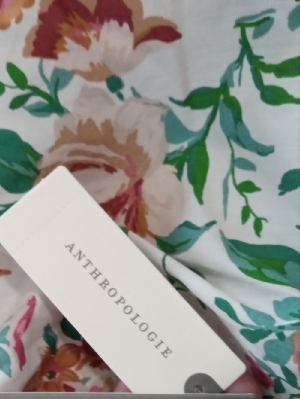 Anthropologie Somerset Puff Sleeve Maxi Dress Floral Neutral Small - Picture 8 of 9
